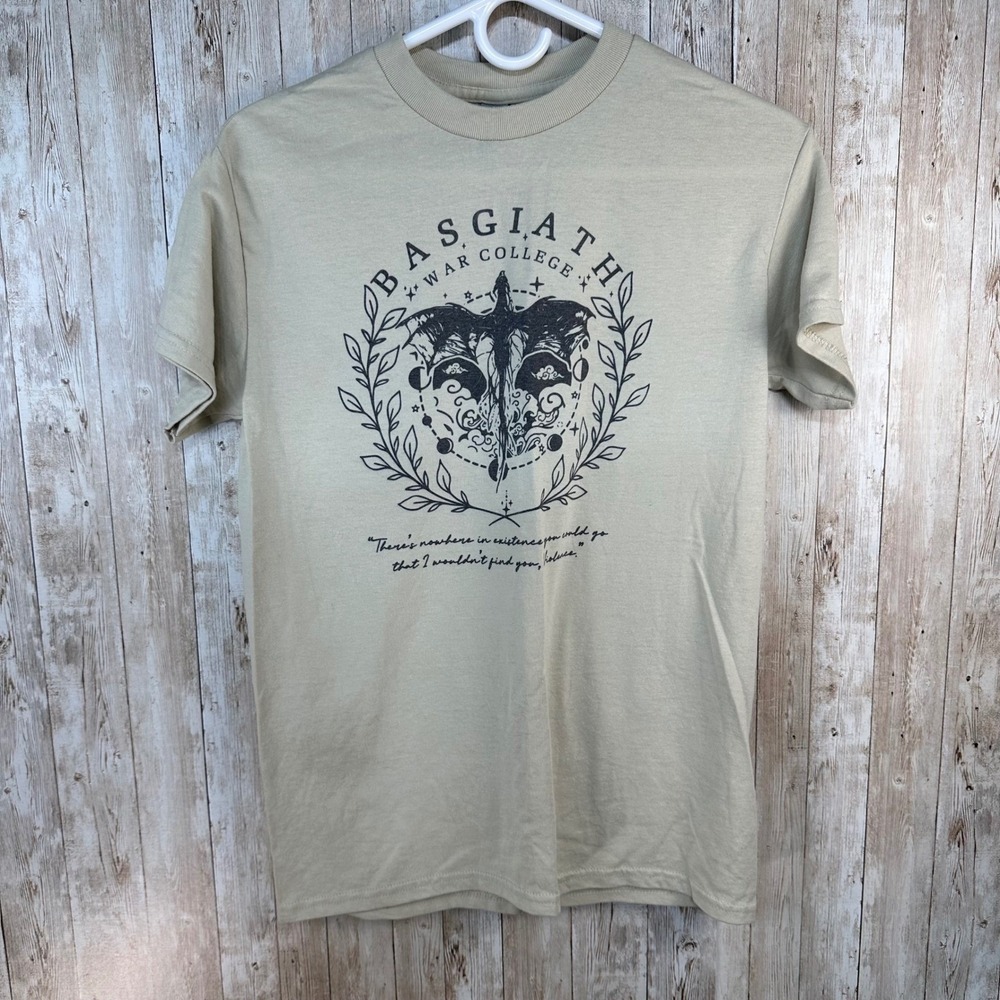 Fourth Wing Basgiath War College T Shirt Gildan DryBlend Dragon Bookish Tee sz S